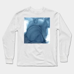 Dusky Blue Ripples Long Sleeve T-Shirt